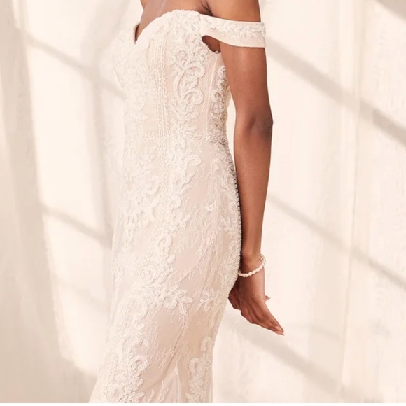 Promised Love Beaded Lace Off-the-Shoulder Maxi Dress - Picture 7 of 8